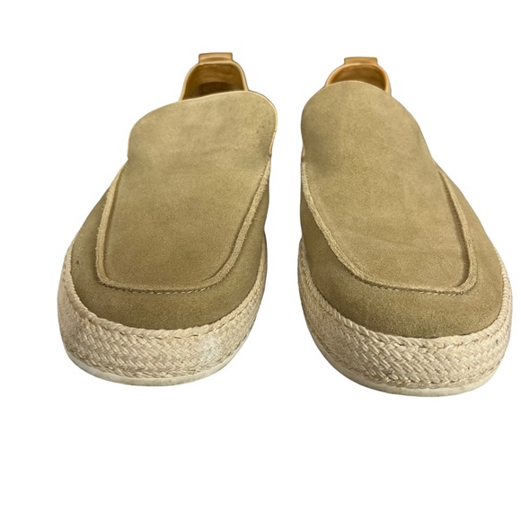 Moretti Navajo Suede Moc Toe Espadrilles Mens Size 13 D Tan Loafer Slip On - Picture 3 of 7